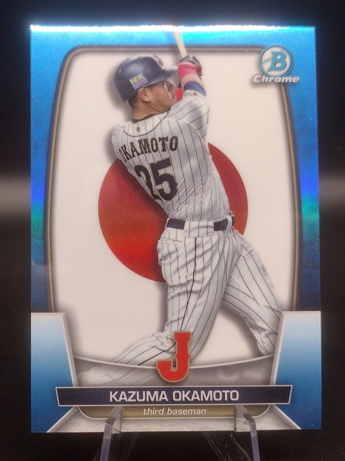2023 Bowman Chrome Kazuma Okamoto Blue Flag 7/75