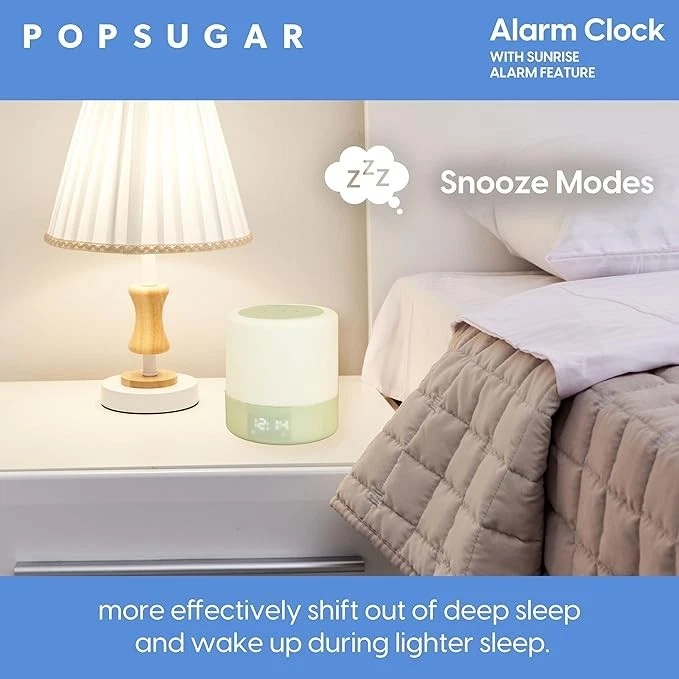 POPSUGAR Sunrise Alarm Clock, Wake Up to Natural Light with Sunlight Lamp, Sound - Image 4 of 4