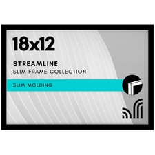 Americanflat 18x12 Picture Frame with Polished Plexiglass - Streamline Collectio