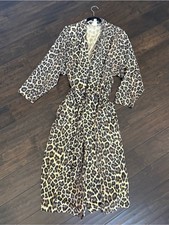 Vintage Victoria's Secret Gold Label Leopard Print Long Robe