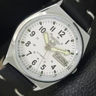 JAPAN VINTAGE REFURBISHED SEIKO 5 AUTOMATIC 6309A MENS WHITE WATCH a441754-1