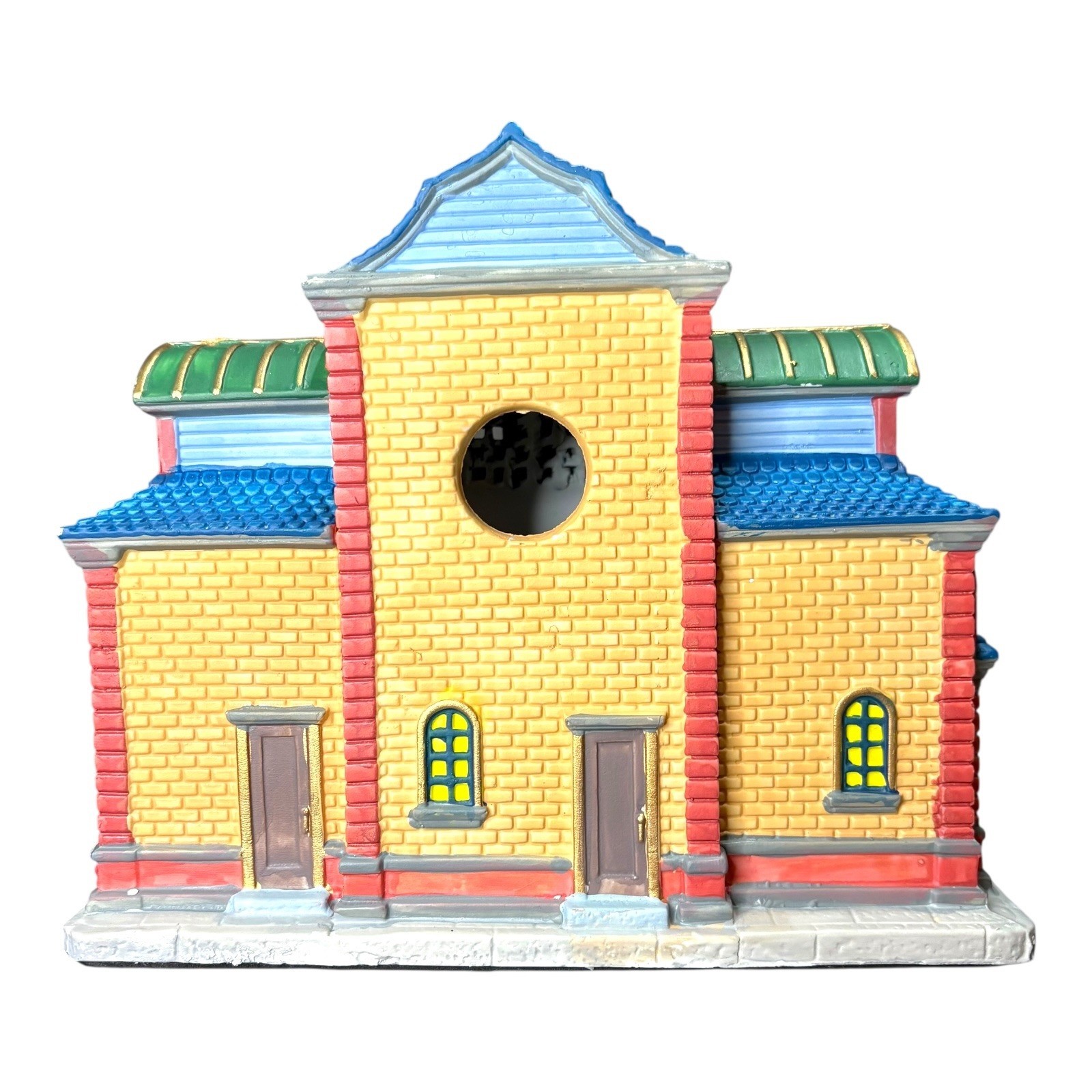 Lemax Carole Towne 2011 Toy Shop & Daily Gazette Lighted Christmas Village Set