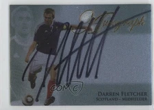 2012 Futera World Football Unique Auto Silver 51/60 Darren Fletcher Auto 0cp0