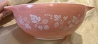 *Chip* Vintage Pyrex 4 QT Pink Gooseberry Cinderella Mixing Bowl #444