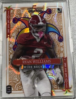 2024 Wild Card 5 Card Draw Stacked Deck - Ryan Williams 1/1 Orange Joker