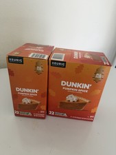 DUNKIN Pumpkin Spice Coffee 22 Count Box of Keurig K Cups - exp 06/2026