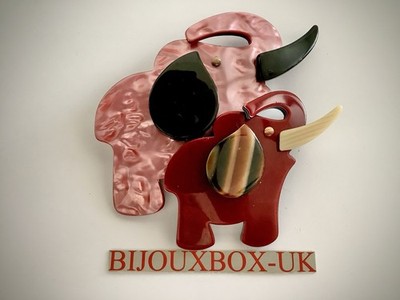 LEA STEIN DOUBLE ELEPHANT BROOCH - Best Selection Online