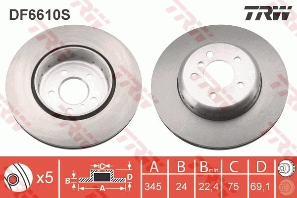 Disque de frein TRW DF6610S pour remplacer des freins usés sur trajet autoroutier quotidien