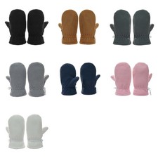 1 Pair Fleece Mittens with Soft Lining for Kids 4-7 Year Child Warm Gloves Soft