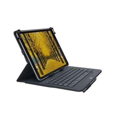 Logitech Universal Folio Tablet-Hülle mit Kabelloser Tastatur, Bluetooth