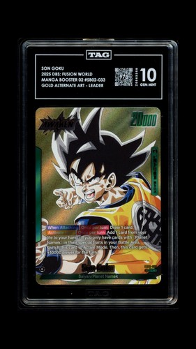 DBS Fusion World Manga Booster 02 SB02-033 Son Goku Gold TAG 10