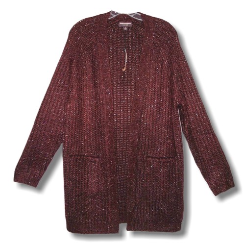 Johnston & Murphy, Johnston & Murphy Women's Small Cardigan Silver Metallic Fuzzy Cozy Cabincore