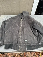 VTG Key Imperial Work Jacket Insulation Men's Size XLR Black Distressed