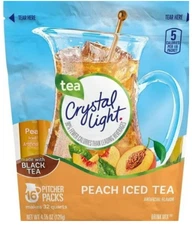 Crystal Light Peach Iced Tea Drink Mix USA, 16 Pitcher Packets