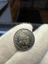 1832 Capped Bust Half Dime AU+ Toned