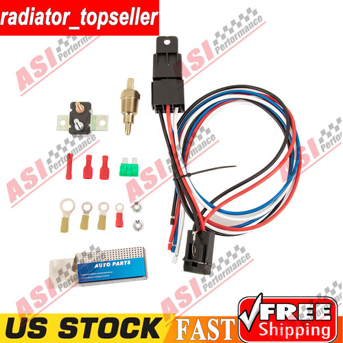 Universal Radiator Fan Switch Universal Thermostat Electric Radiator Switch Cooling Temp Control Fan ...