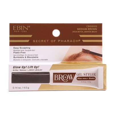 Secret of Pharaoh Brow Gel Styler in Medium Brown - Water Resistant, Long Las...