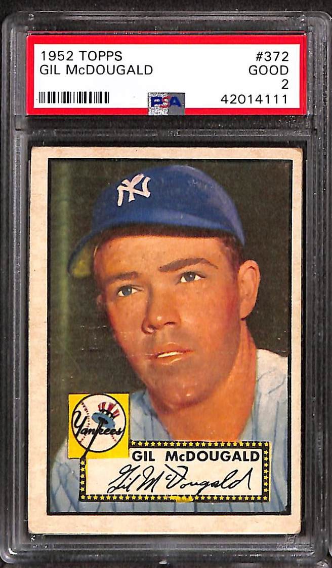 1952 Topps #372 GIL McDOUGALD PSA 2 Good 42014111