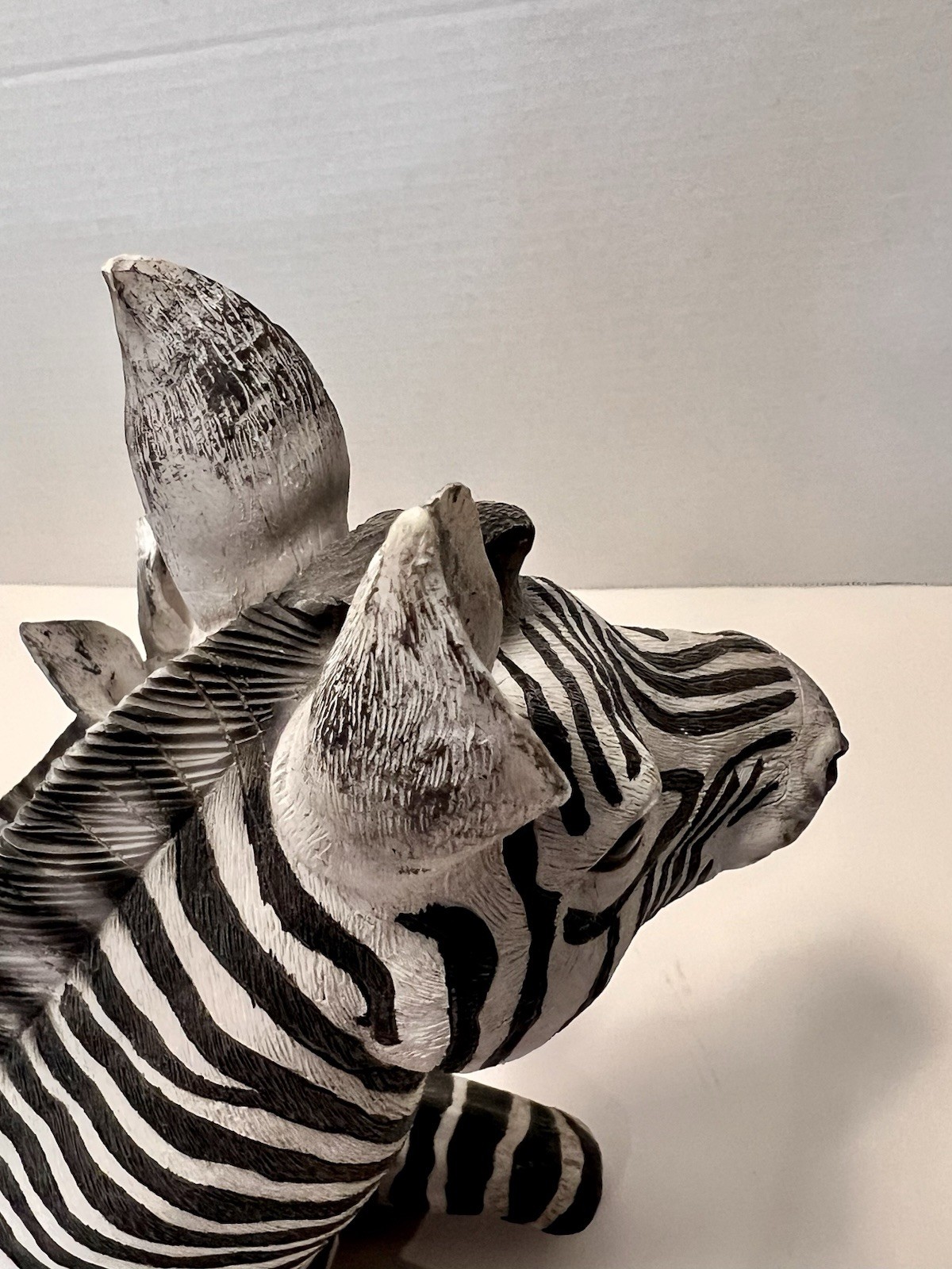 Zebra & Foal Resin Sculpture Touch of Class 16.5" long 11.5" tall