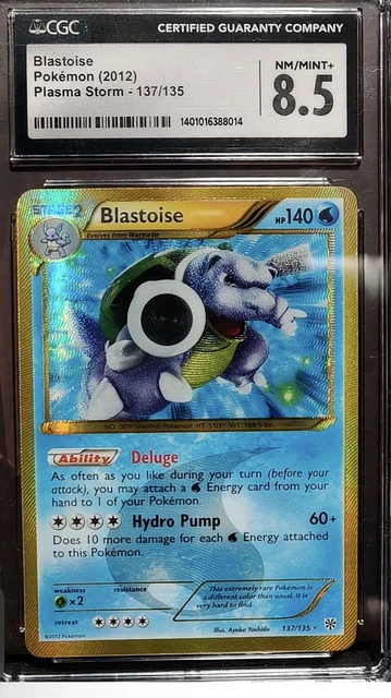 Pokemon Blastoise Plasma Storm Holo Secret Rare #137 CGC 8.5