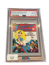 1992 DC Cosmic Cards 174 Sensation Comics 1 Mint 8 PSA