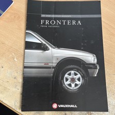 1997 Vauxhall Frontera Sport And Estate UK Market Sales Highlights Brochure