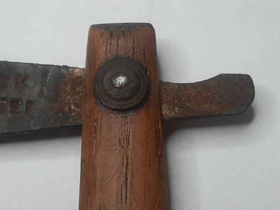 Navaja de afeitar recta de acero fundido Limrick antigua rara de 1700 Foto 4 de 4