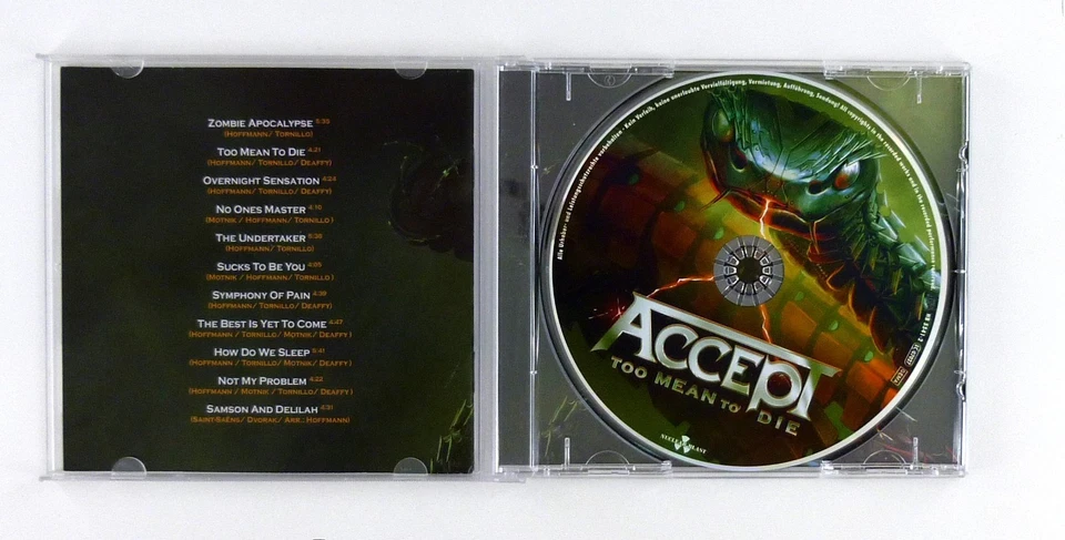 CD disc - Accept – Too Mean To Die - B0395 D04 - Bild 2 von 2
