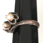 Vintage Ring MARKED 925 STERLING SILVER Size 6 PEARL Band Jewelry lot y