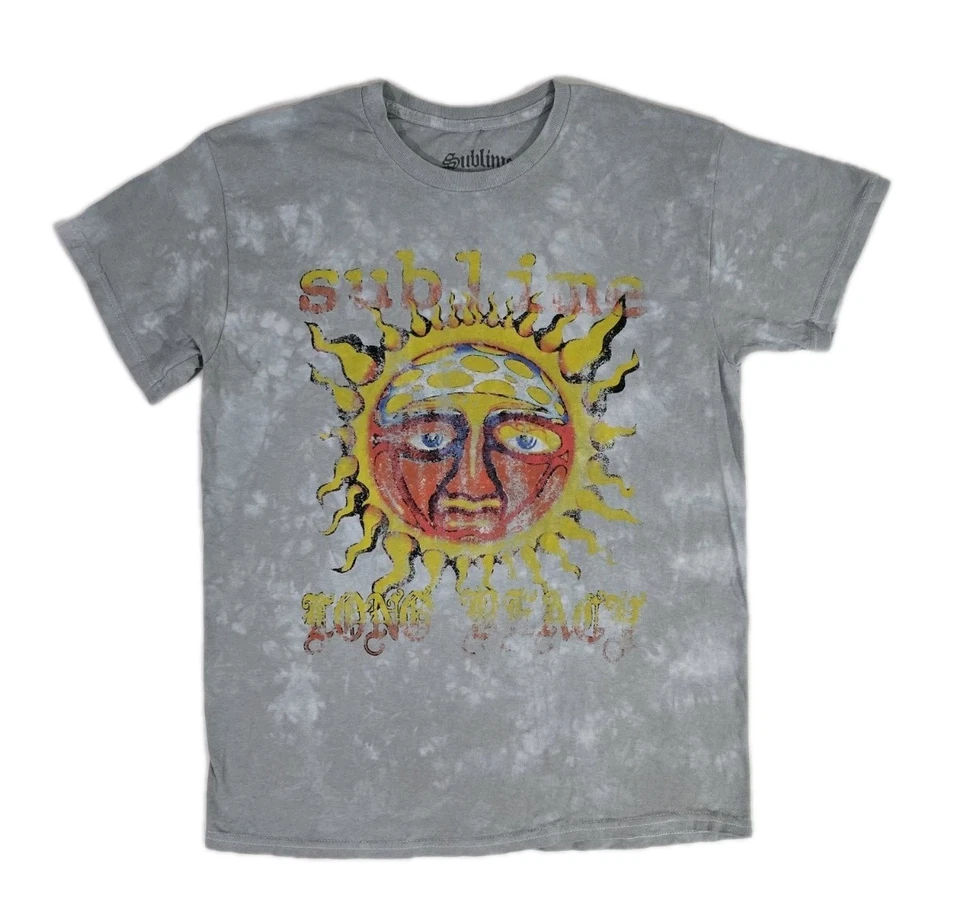 Sublime - Long Beach - Official Brand Gray Tie Dye Retro T-Shirt Adult Size M - Image 2 of 4