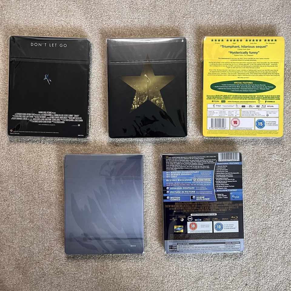 X5 Blu-Ray Steelbook Bundle Job Lot Region B PAL, Very Good! - Image 2 of 2