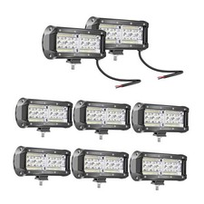 7 Inch LED Work Lights for Truck, 8Pcs 12V 24V Spot Flood Combo 7 Inch 8 Pack