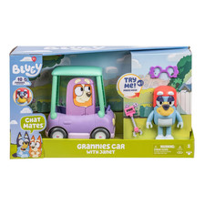PBluey Chat Mates Figure Vehicle - Granny Car Janet 10 phrases