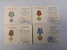 Original Document Awards ,Medal WW2 Soviet Russia, LOT 4 pcs/for one person. 205