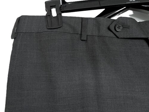 40 X 30 Samuelsohn Performance Gray Fit Flat Front Wool Lycra Blend Trousers - Picture 4 of 18