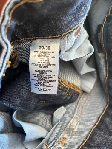 Aeropostale Jeans Mens Size 29 Blue Denim Stretch Skinny Straight Fit Distressed - Picture 9 of 10