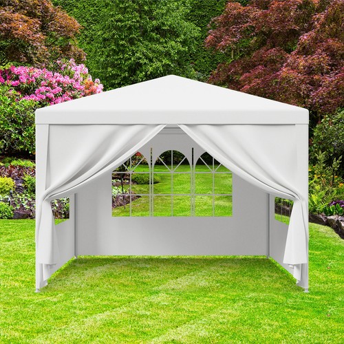 10'x10' 4 paredes dosel exterior fiesta tienda de campaña boda resistente gazebo jardín barbacoa - Imagen 10 de 17
