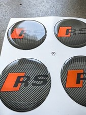 4st. AUDI  RS Silikon Aufkleber mit Nabendeckel & Nabenkappen,200 Modelle S LINE