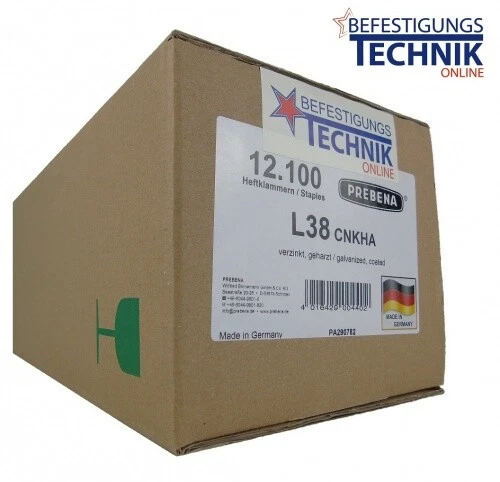 Prebena Klammern L 38mm CNK verzinkt 4C-L50 G5562 Bostitch S5 Senco N Würth 155