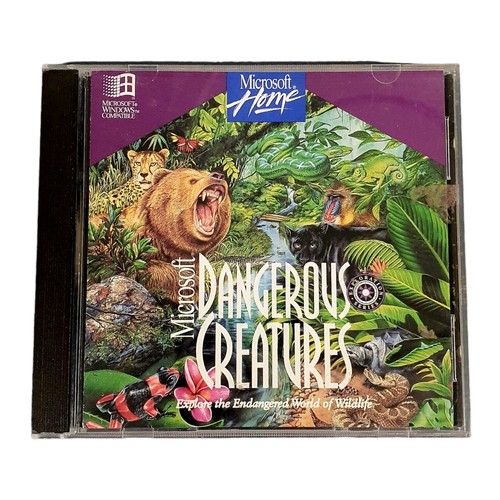 Microsoft Dangerous Creatures & Art Gallery CD ROM For Windows 95 Vintage PC - Picture 2 of 6
