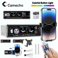 1 Din Car Radio Bluetooth Player Stereo HeadUnit MP3 USB SD AUX FM AM RDS