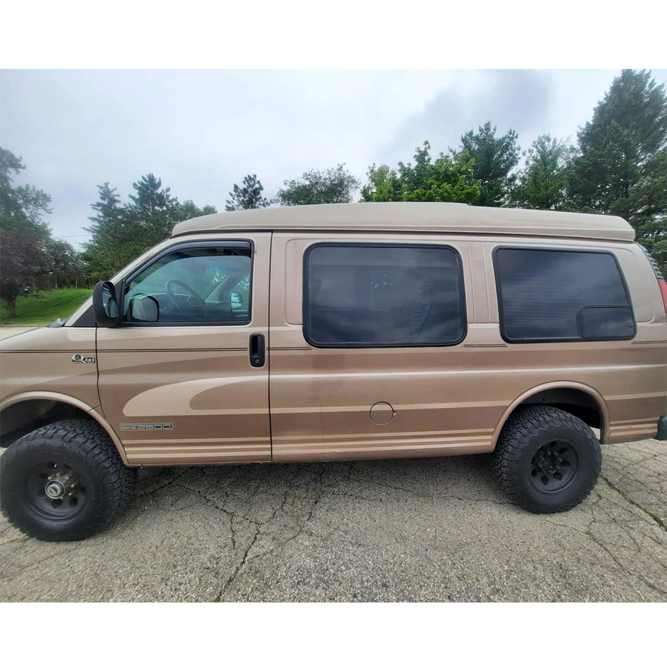 For 1996-2025 GMC Savana 1500 2500 3500 In-Channel Window Visors Sun Rain Guard Foto 4 de 4