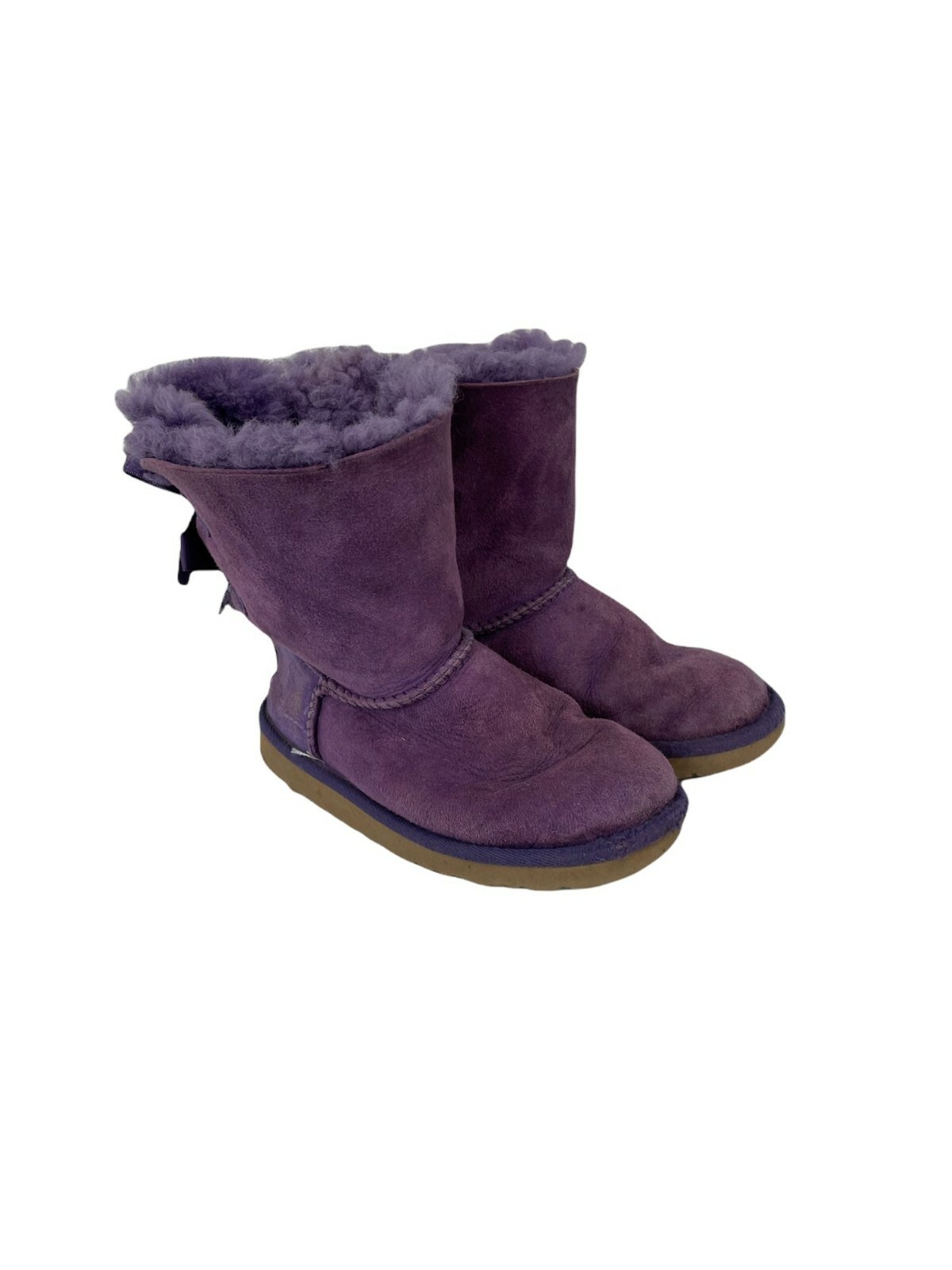 Ugg purple bow tie boots girls size 12 