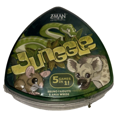 JUNGGLE by ZMAN 5 in 1 Party Game Memory Animal Go Safari Cards