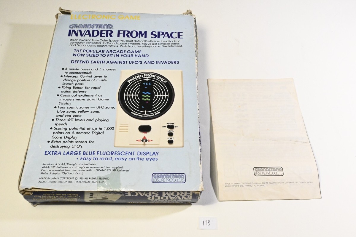 Vintage Boxed Grandstand Invader From Space handheld electronic