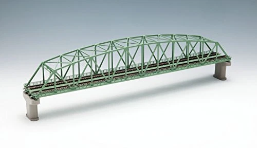 3222 TOMIX N gauge double track curved chord large truss iron bridge F green - Image 2 of 2