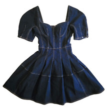 NWT*Alexander McQueen*Stretch Denim Corset-like Dress*Size-40(IT)*$1,850*