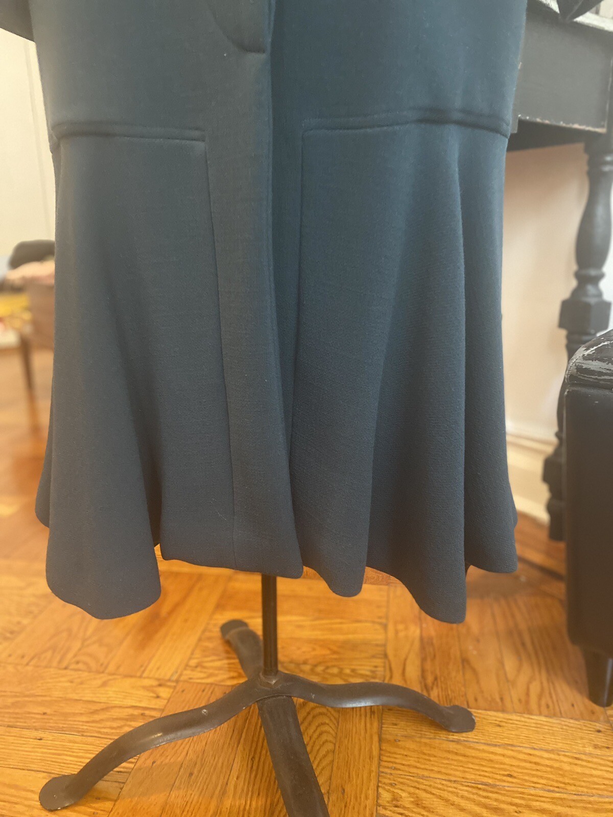 ROMEO GIGLI Vintage Elegant Virgin Wool blue/green Coat Size 40 image 2