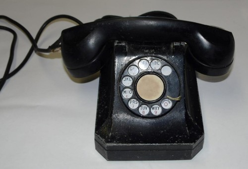 STROMBERG CARLSON DESK PHONE BLACK ROTARY ANTIQUE 1940 RESTO PROJECT - 第 2/12 張圖片