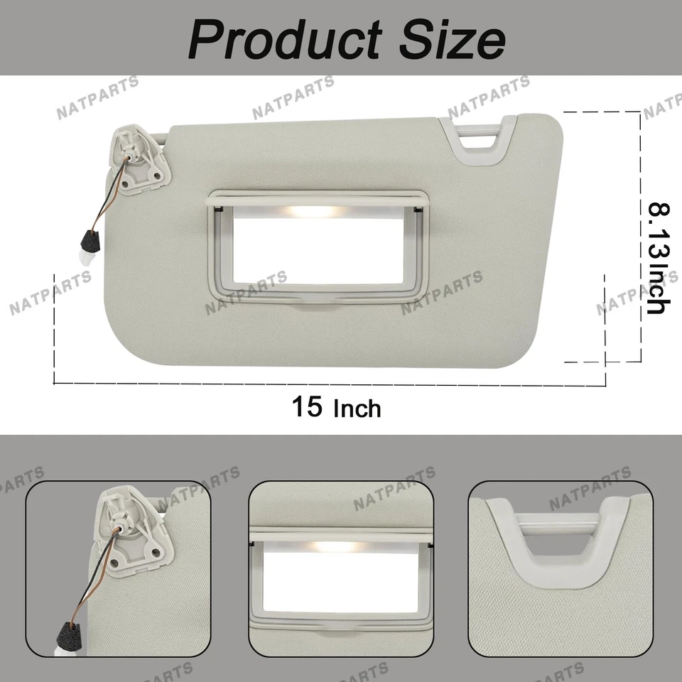 Parasol conductor izquierdo con luz para Nissan Rogue X-Trail 2014-2020 96401-4BA3E Foto 4 de 4